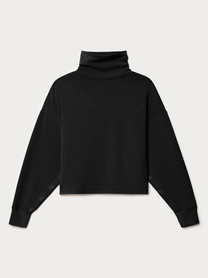 Rhone DreamGlow Mock Neck- Pure Black