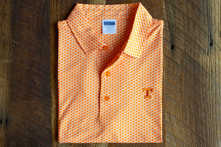 Volunteer Traditions Power T Football Polo - Orange