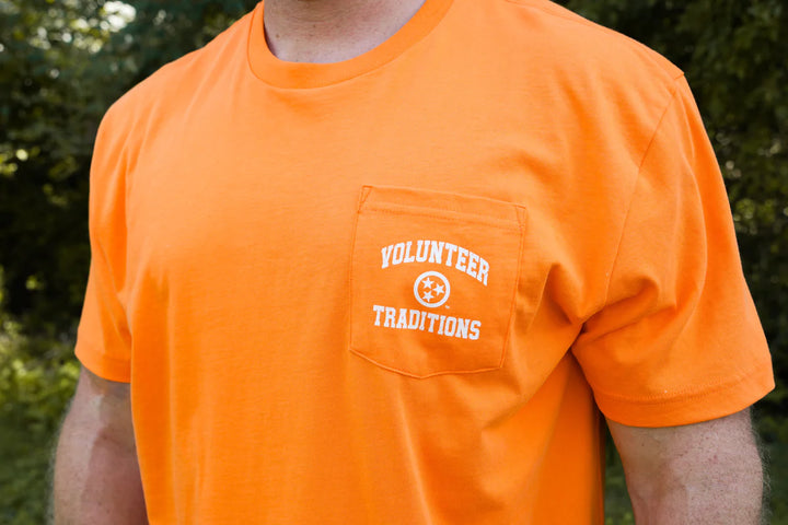 Volunteer Traditions Tennessee Saturday Night Pocket Tee - Orange