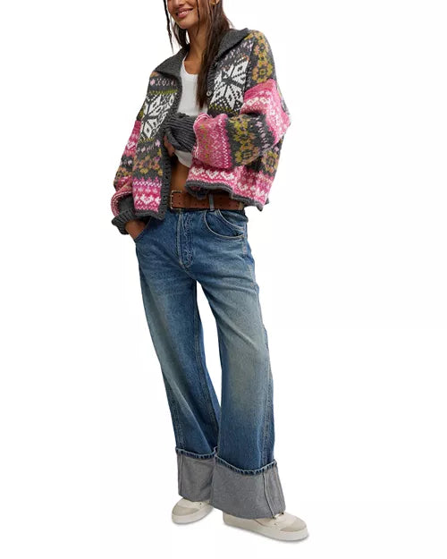 Free People Snow Drift Cardigan - Frozen Flower Combo