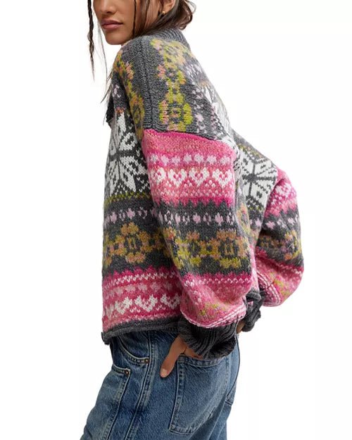 Free People Snow Drift Cardigan - Frozen Flower Combo