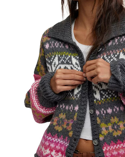 Free People Snow Drift Cardigan - Frozen Flower Combo