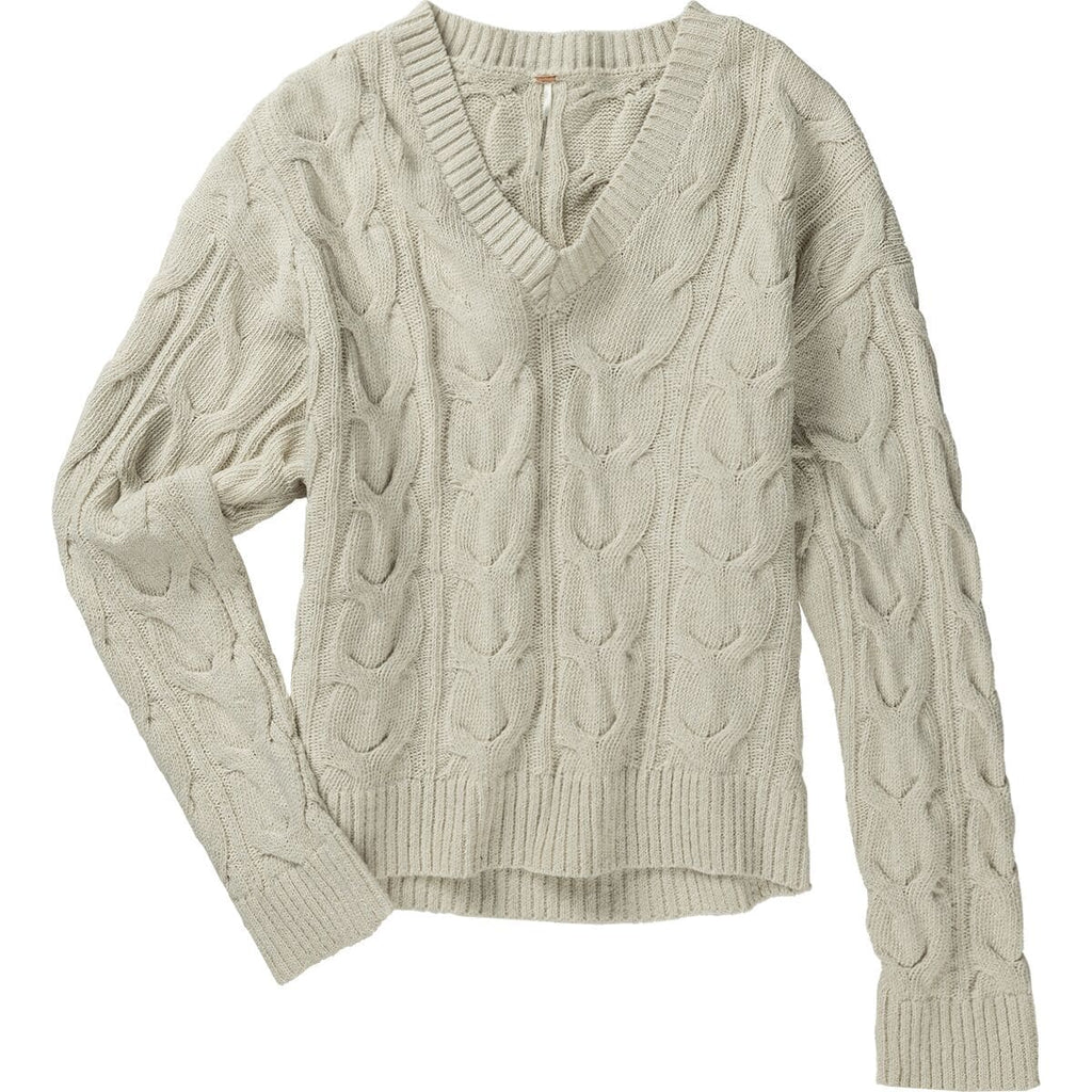 (取寄) フリーピープル レディース ウォッシュド ケーブル V ネック Free People women Washed Cable V Neck Optic White Free People Women's Washed Cable V Neck, Optic White at
