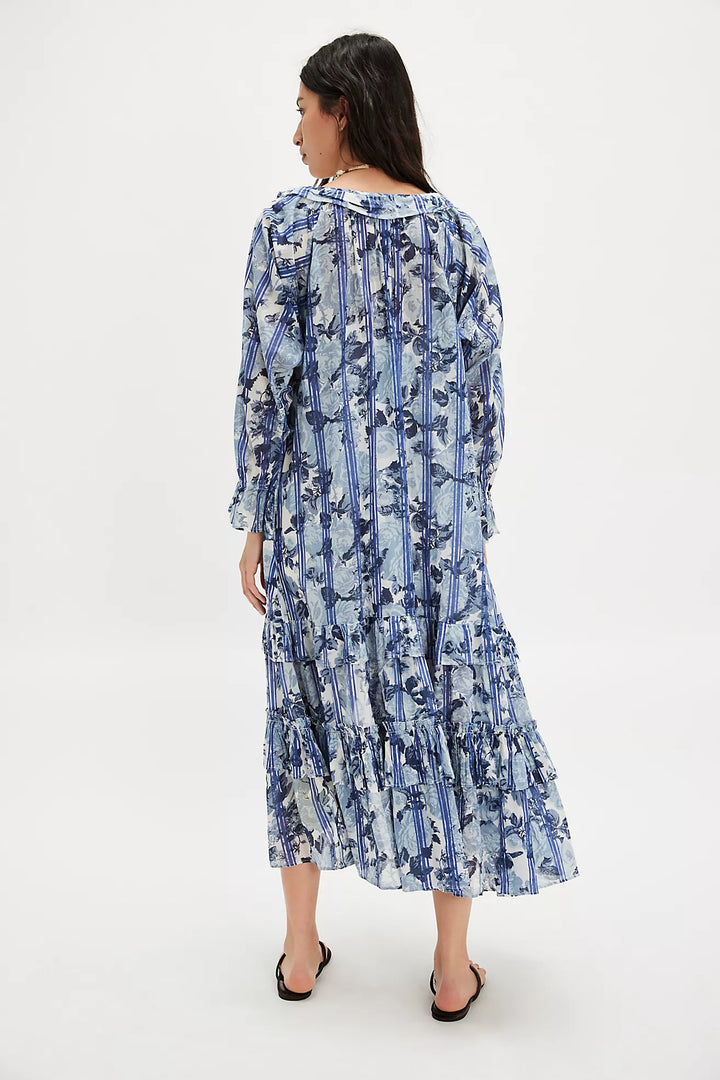 Free People Garden Wonders Maxi Dress - Blue Combo