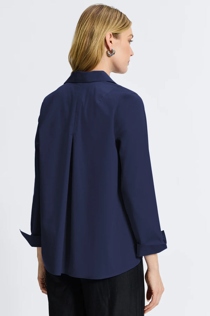Foxcroft Agnes Popover Shirt - Navy