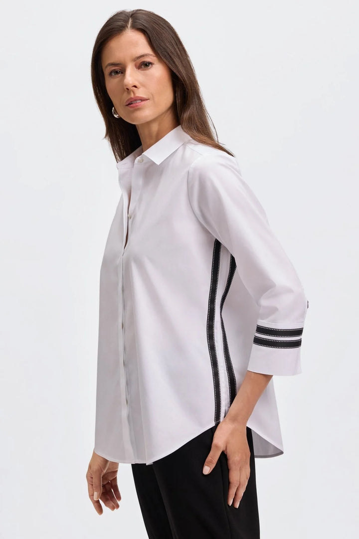 Foxcroft Brooke No Iron Pinpoint 3/4 Sleeve Shirt