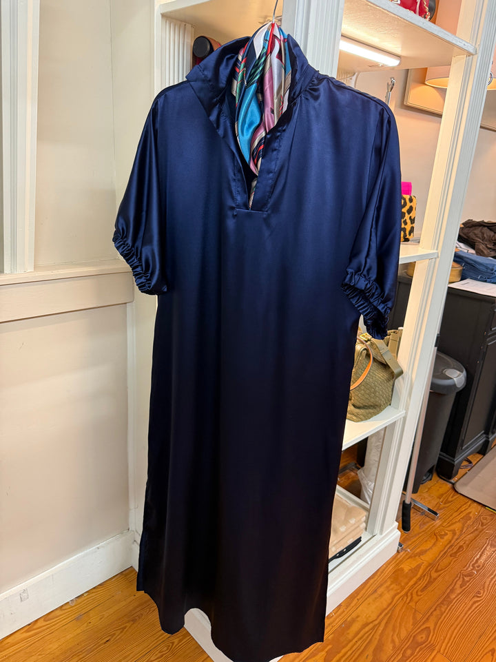 Blakely Maxi Dress- Satin Midnight Navy