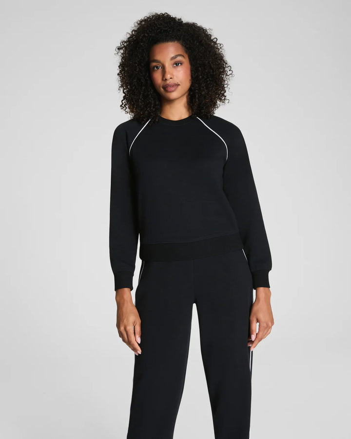 Spanx Air Pique Long Sleeve Crewneck Top