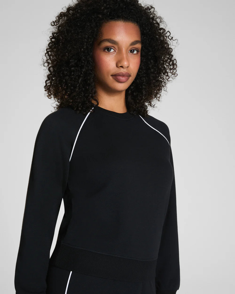 Spanx Air Pique Long Sleeve Crewneck Top