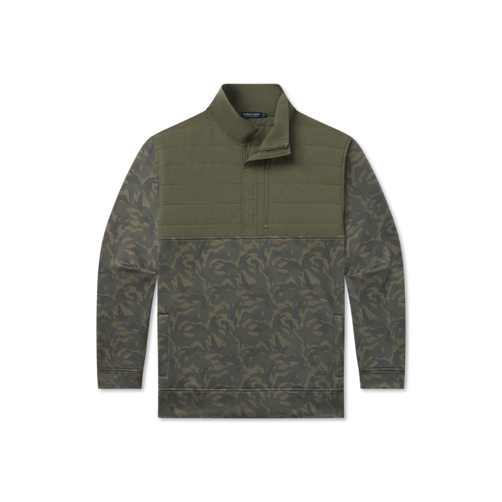 Southern Marsh Harris Stretch Pullover- Duck Camp- Dark Olive
