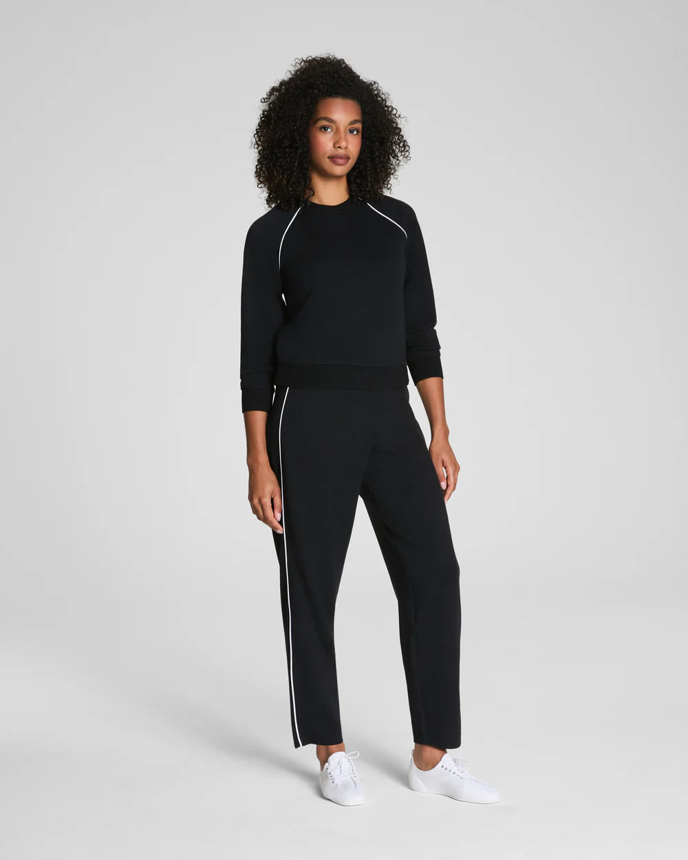 Spanx Air Pique Long Sleeve Crewneck Top