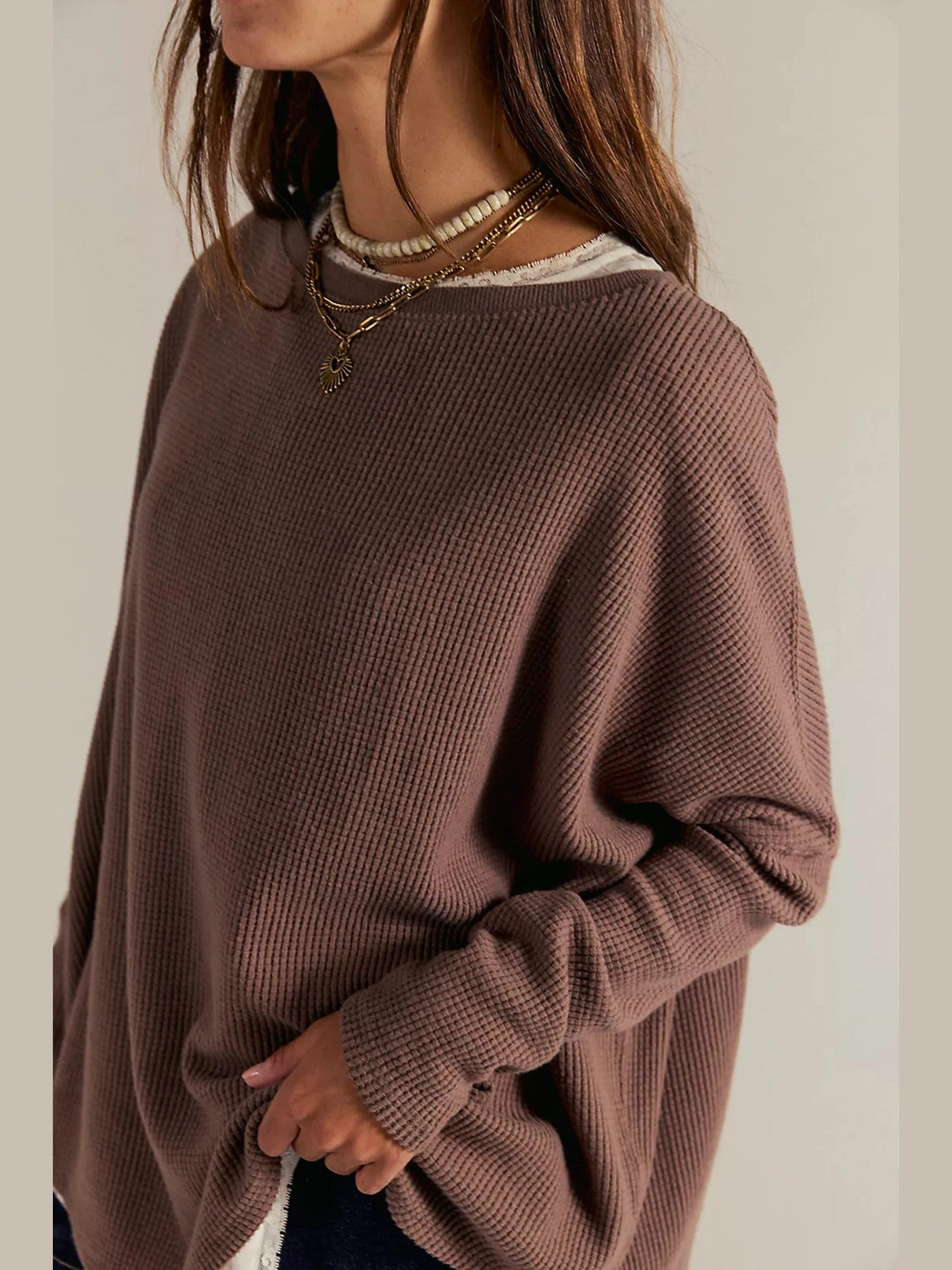 Free People Latte Blues Thermal