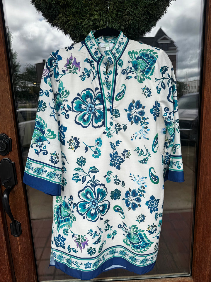 Jade Blue Whisper Placket Dress