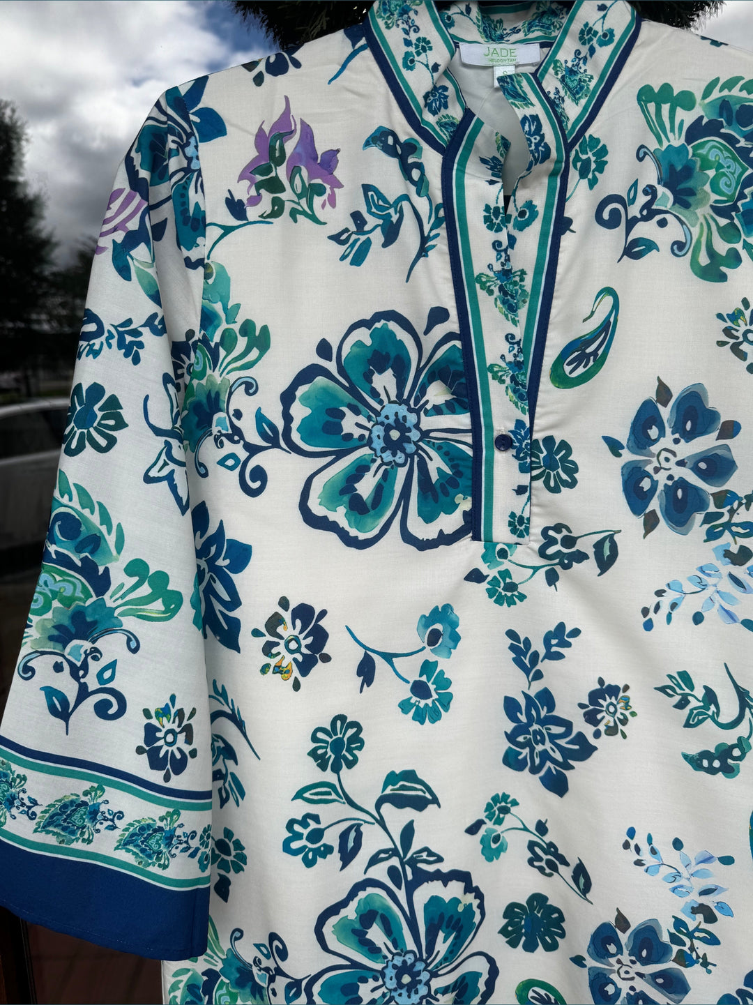 Jade Blue Whisper Placket Dress