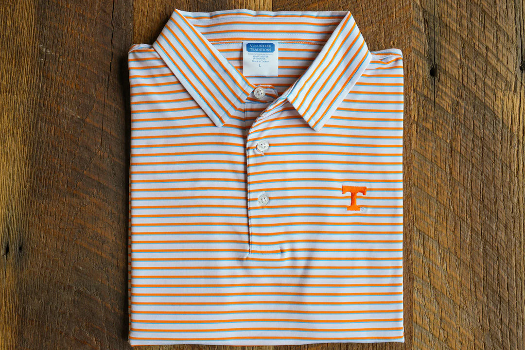 Volunteer Traditions Power T Premier Stripe Polo