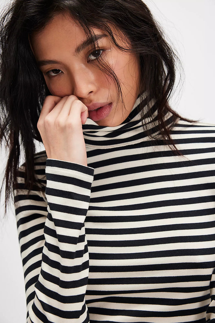 Free People Good Good Stripe Turtleneck