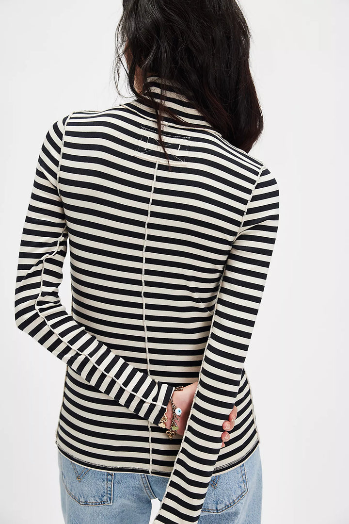 Free People Good Good Stripe Turtleneck