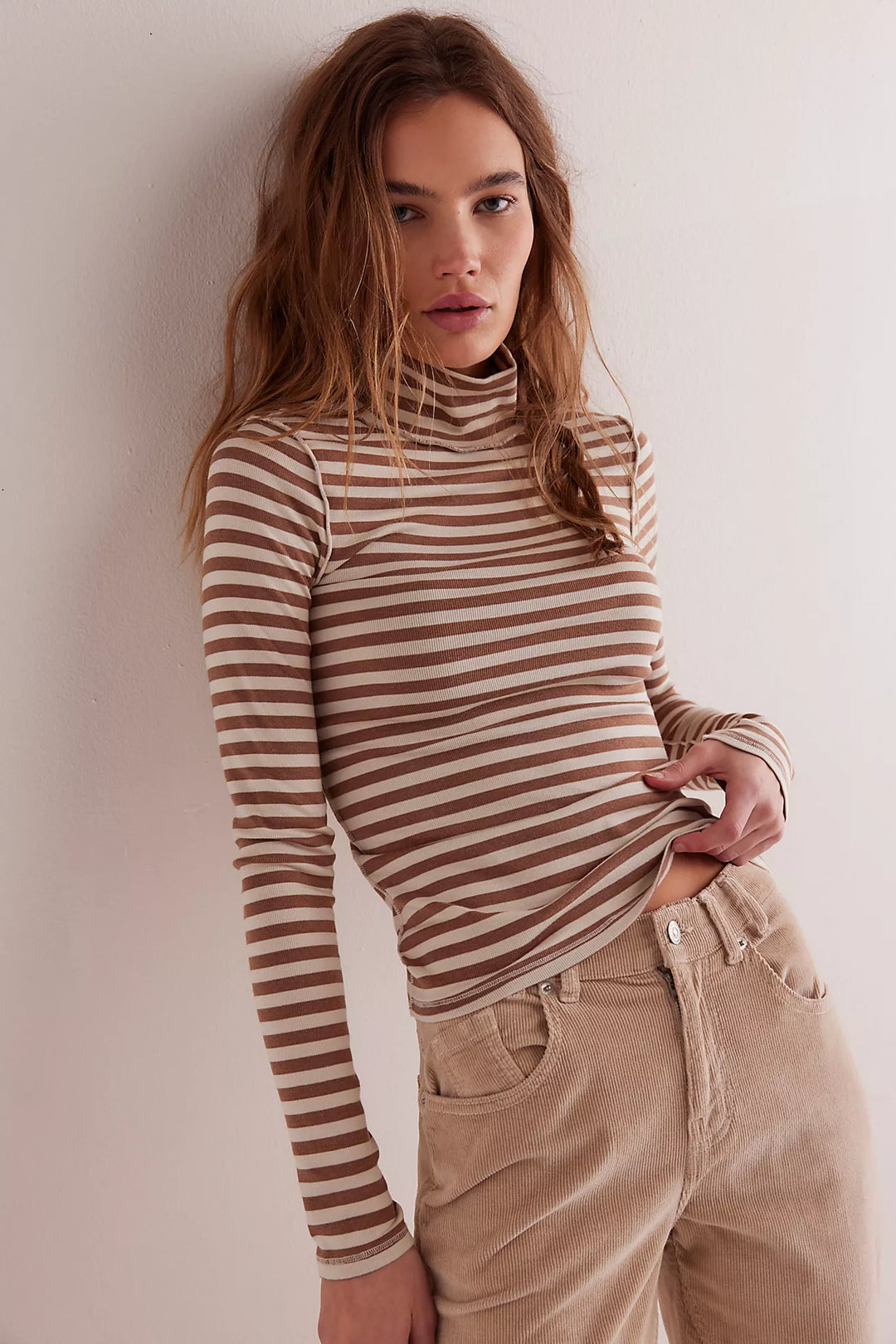 Free People Good Good Stripe Turtleneck