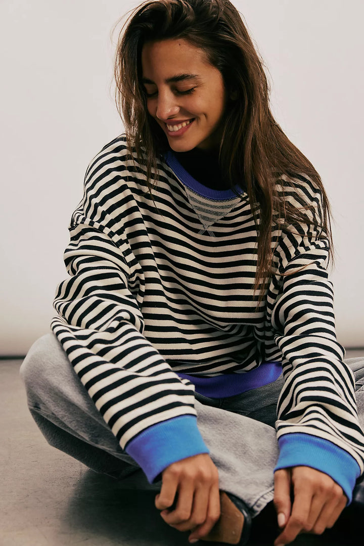 Free People Classic Striped Crew