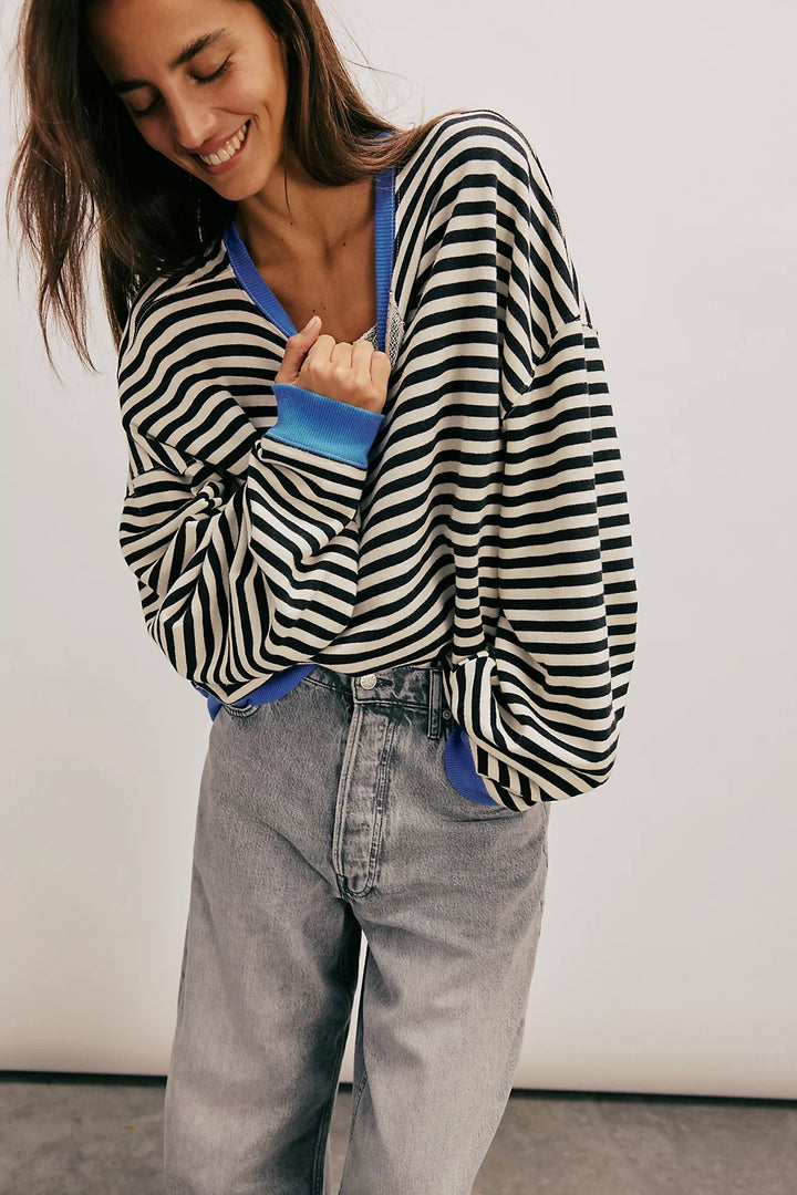Free People Classic Striped Crew