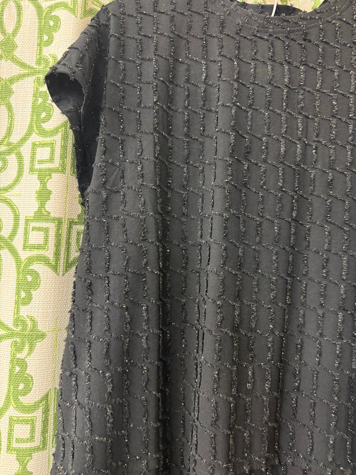 Glitter Textured Pants Set - Black