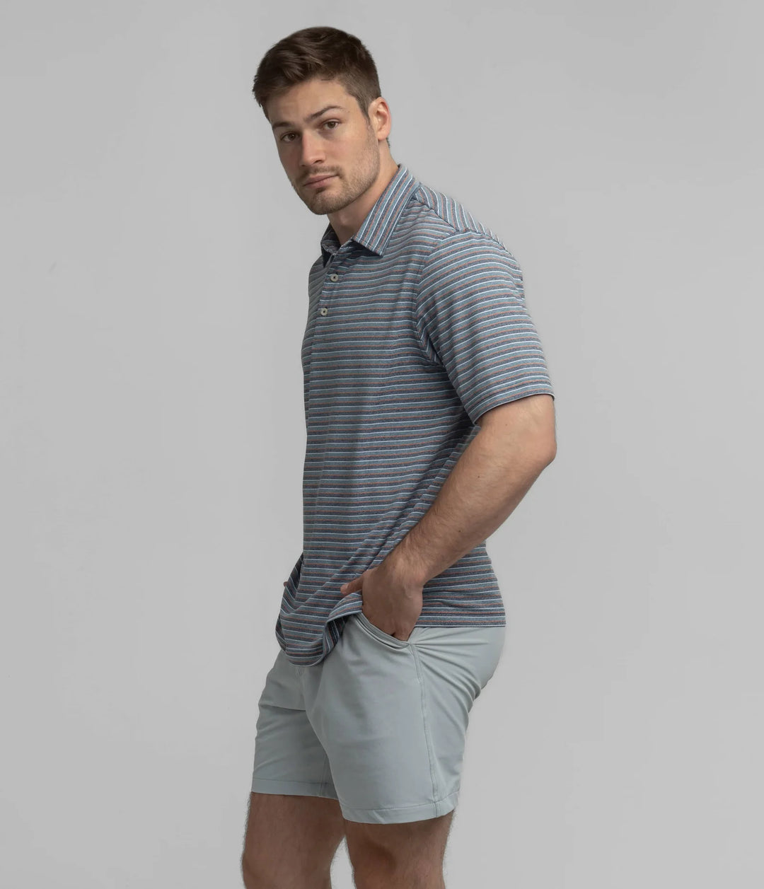 Southern Shirt Cahaba Heather Stripe Polo