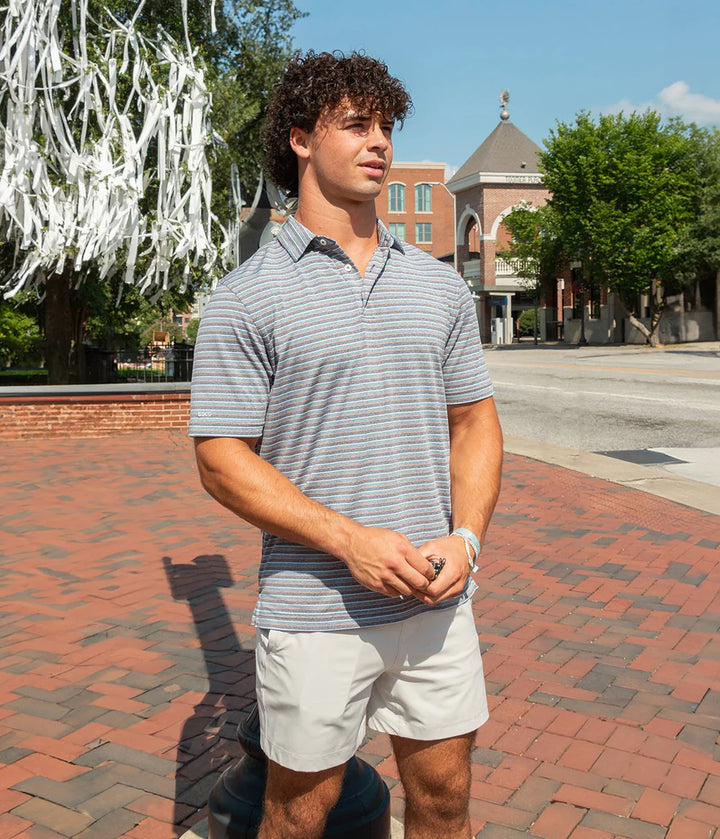 Southern Shirt Cahaba Heather Stripe Polo