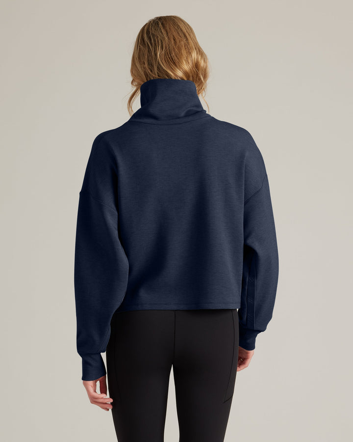 Rhone DreamGlow Mock Neck Pullover - Navy