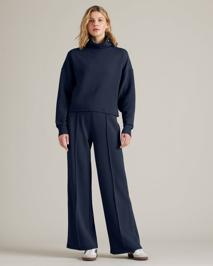 Rhone DreamGlow Mock Neck Pullover - Navy