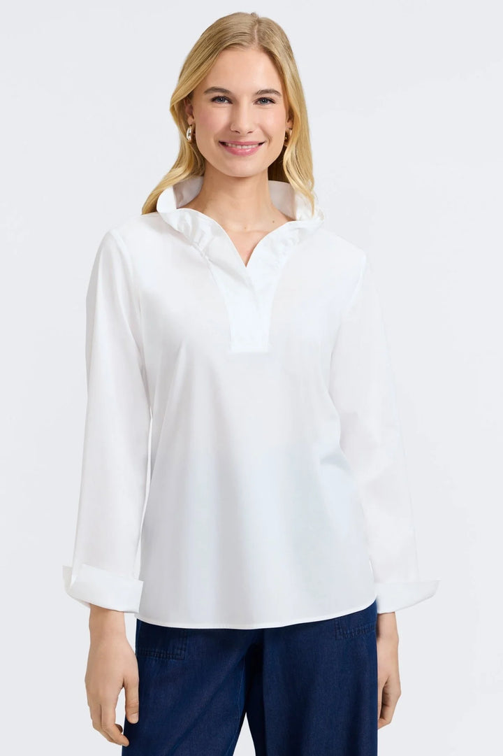 Foxcroft Tammy Long Sleeve Popover Shirt