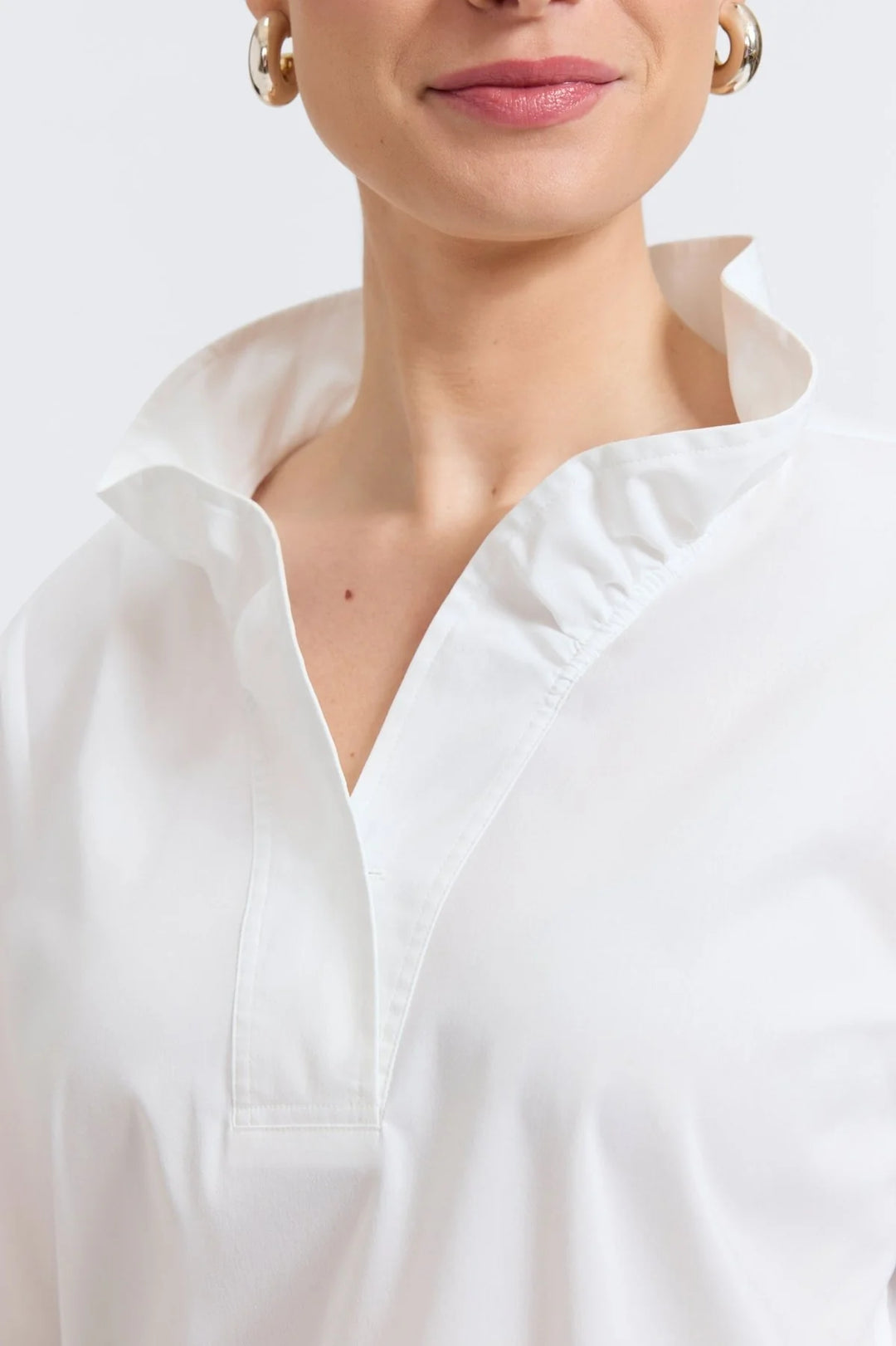 Foxcroft Tammy Long Sleeve Popover Shirt