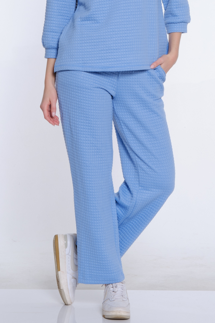 Multiples Quilted Lounge Pant- Cornflower