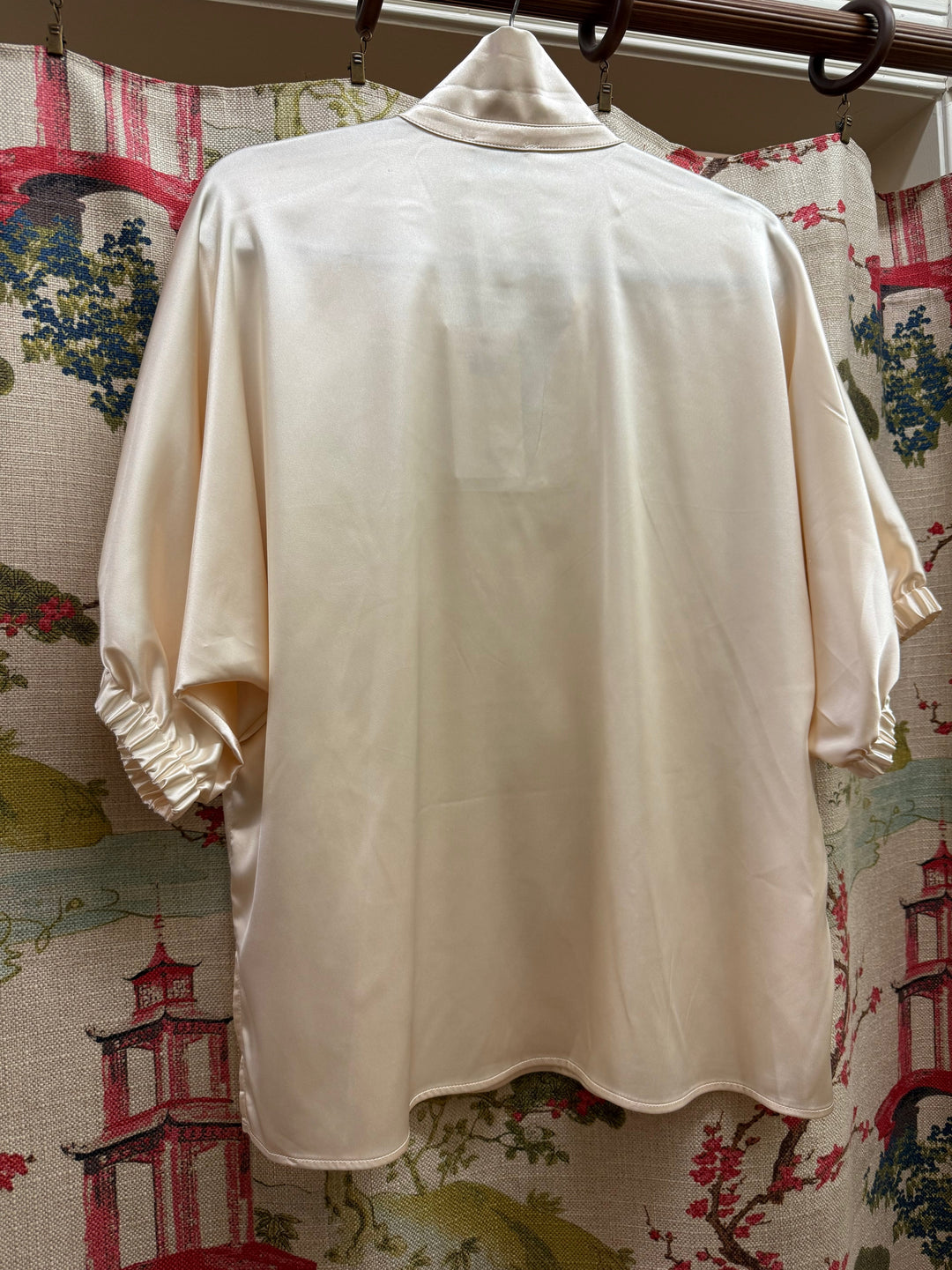 Morgan Ruffle Collar Satin Blouse