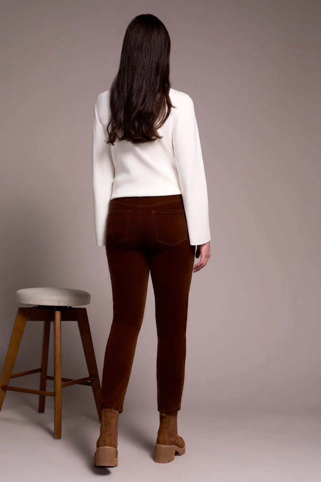 Tribal Micro Cord Audrey Slim Ankle Pants