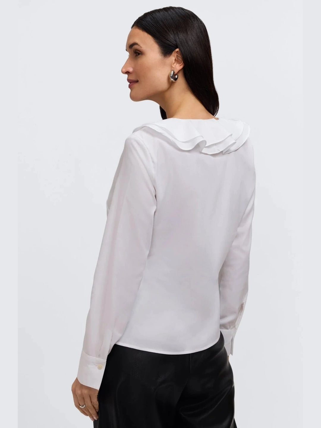 Foxcroft Shantel Ruffle Popover Shirt