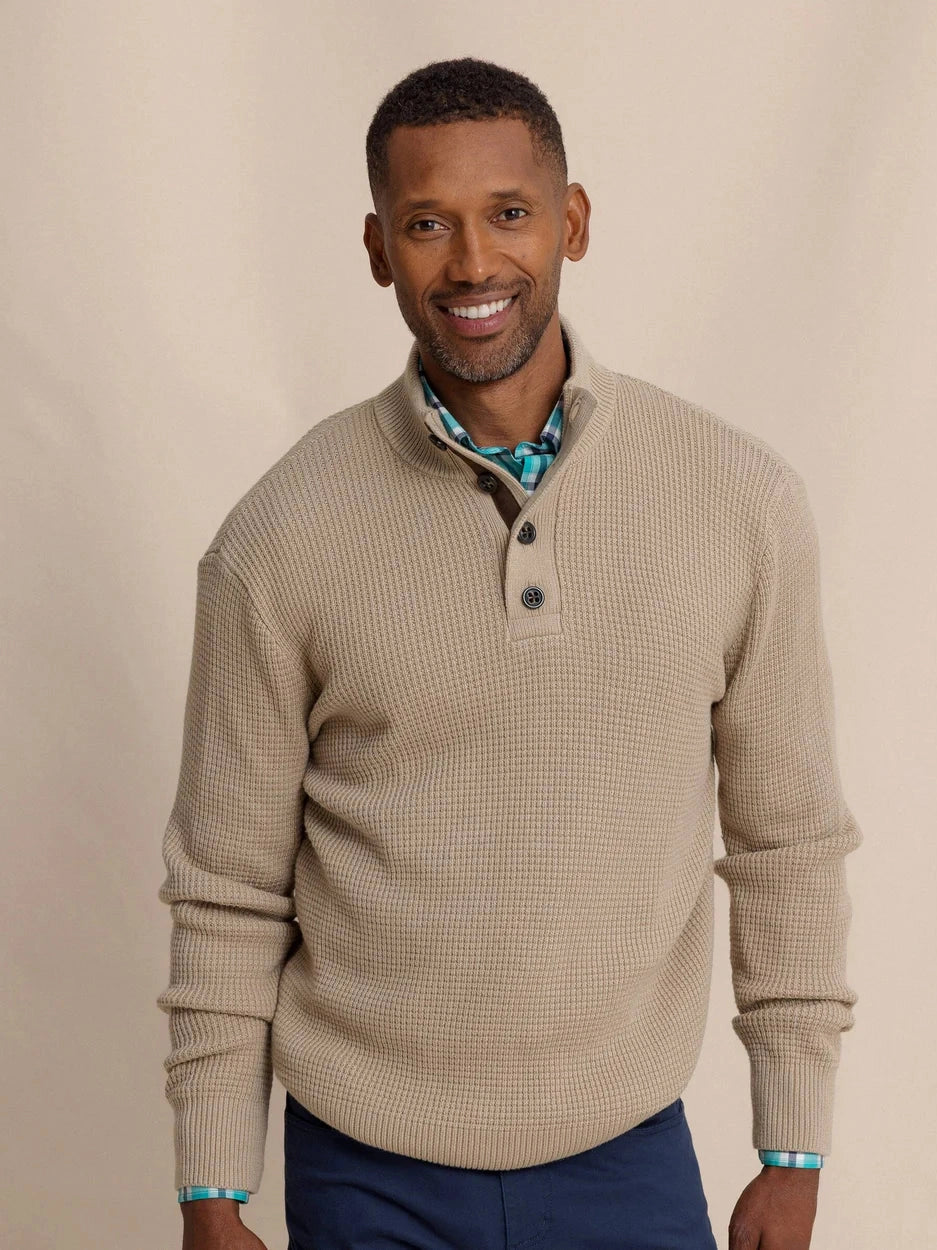Southern Tide Bass Creek Quarter Button Sweater