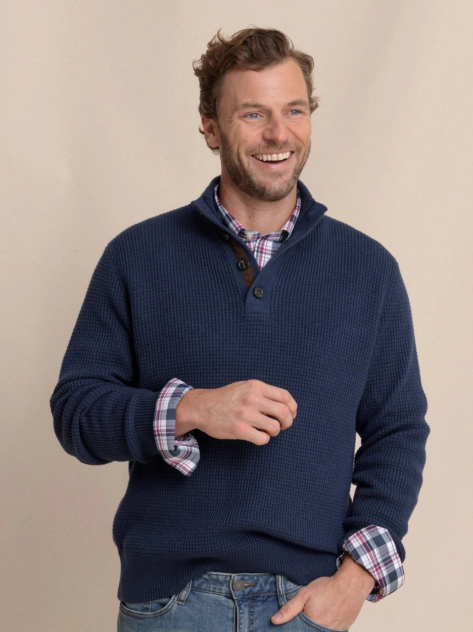 Southern Tide Bass Creek Quarter Button Sweater
