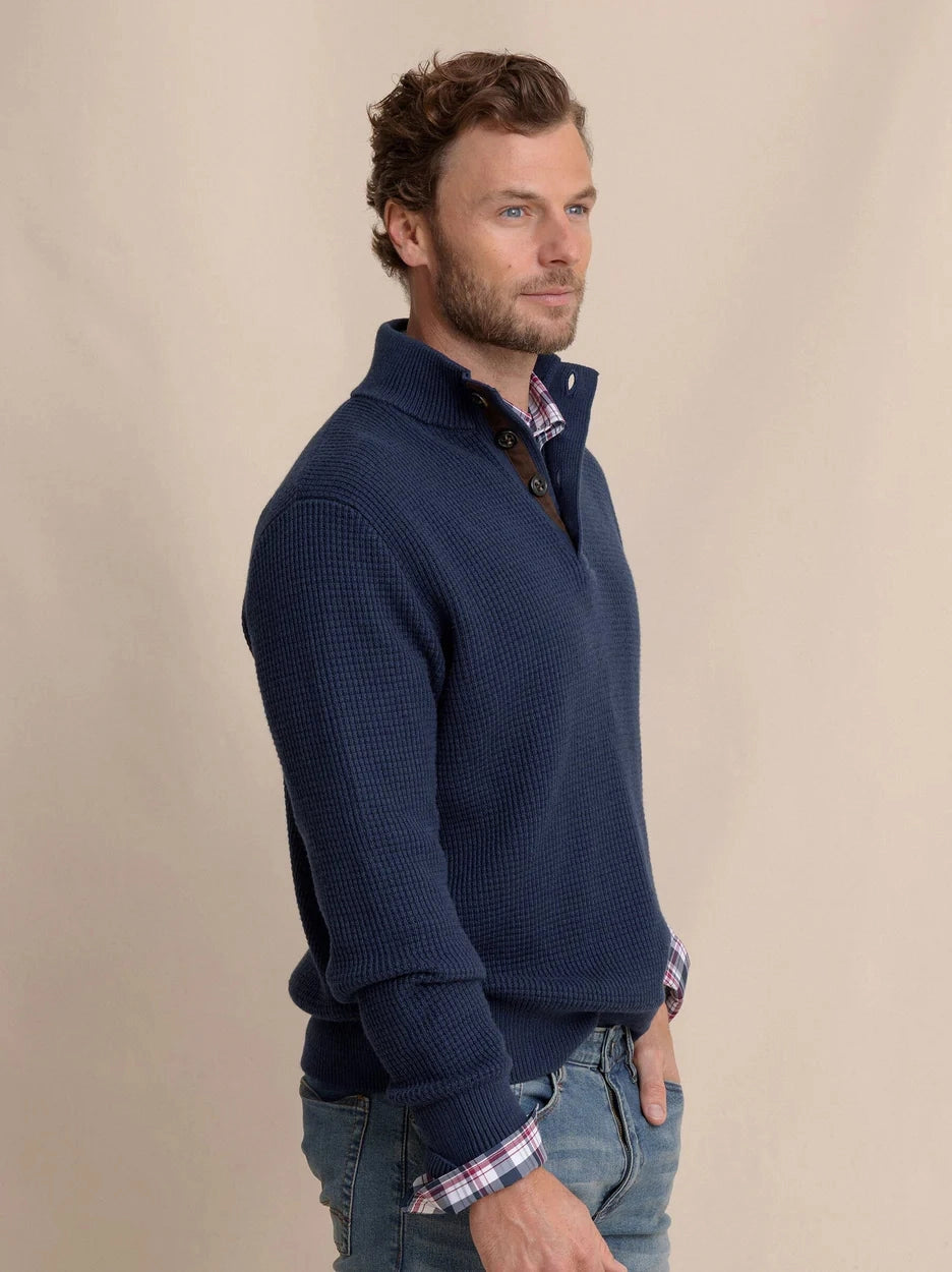 Southern Tide Bass Creek Quarter Button Sweater