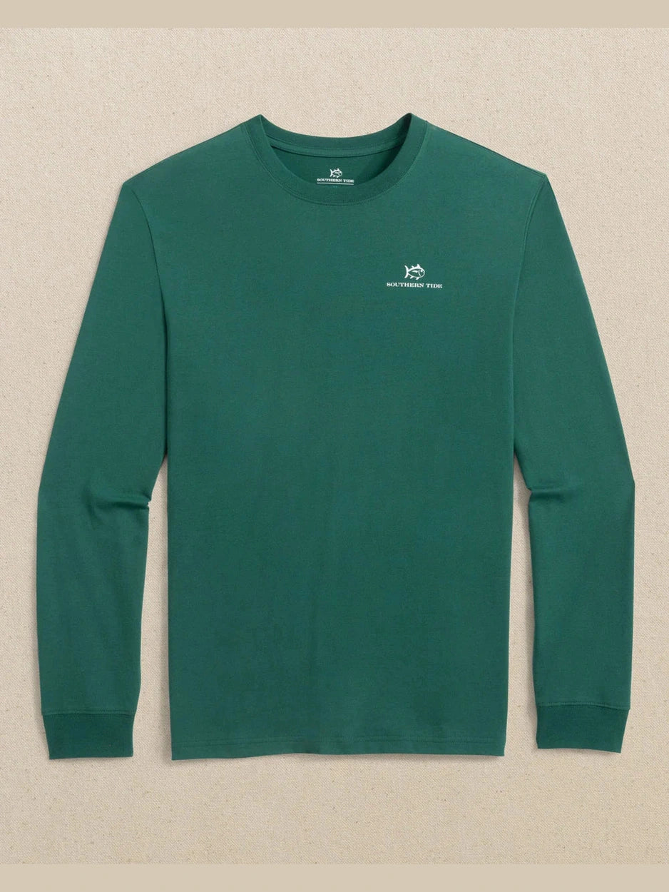 Southern Tide Club Car Santa Long Sleeve T-Shirt