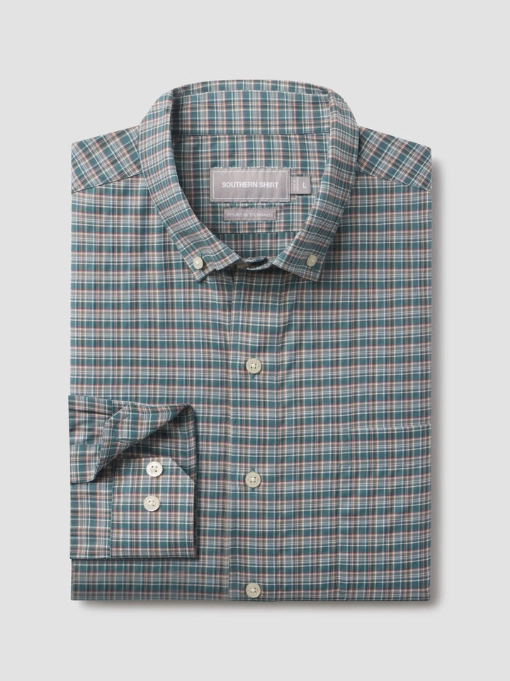 Southern Shirt Bennett Plaid Shirt - Bayou Teal