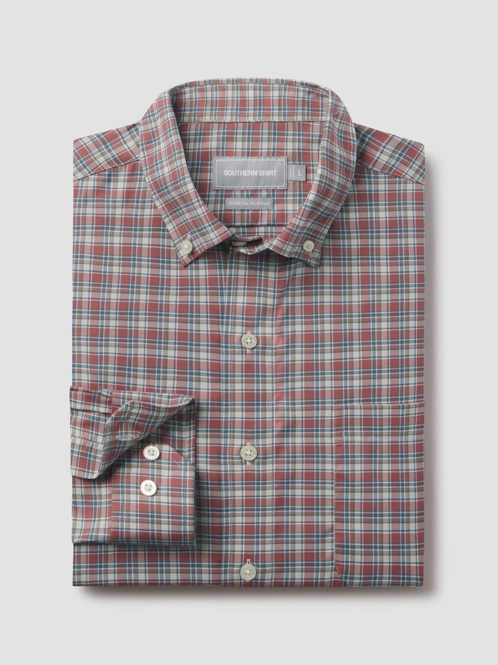 Southern Shirt Hawthorne Plaid Shirt - Saddle