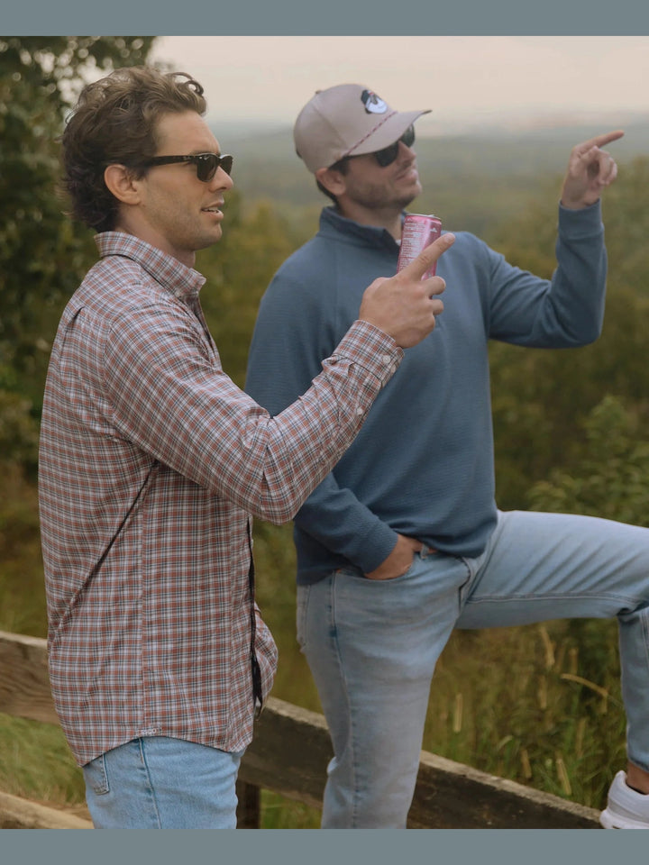 Southern Shirt Hawthorne Plaid Shirt - Saddle