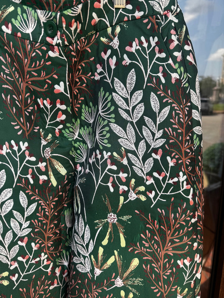 Side Pocket Pants in Evergreen Bloom