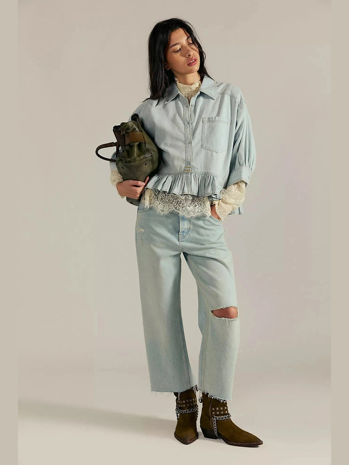 Free People Bailey Denim Shirt