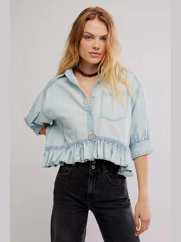 Free People Bailey Denim Shirt