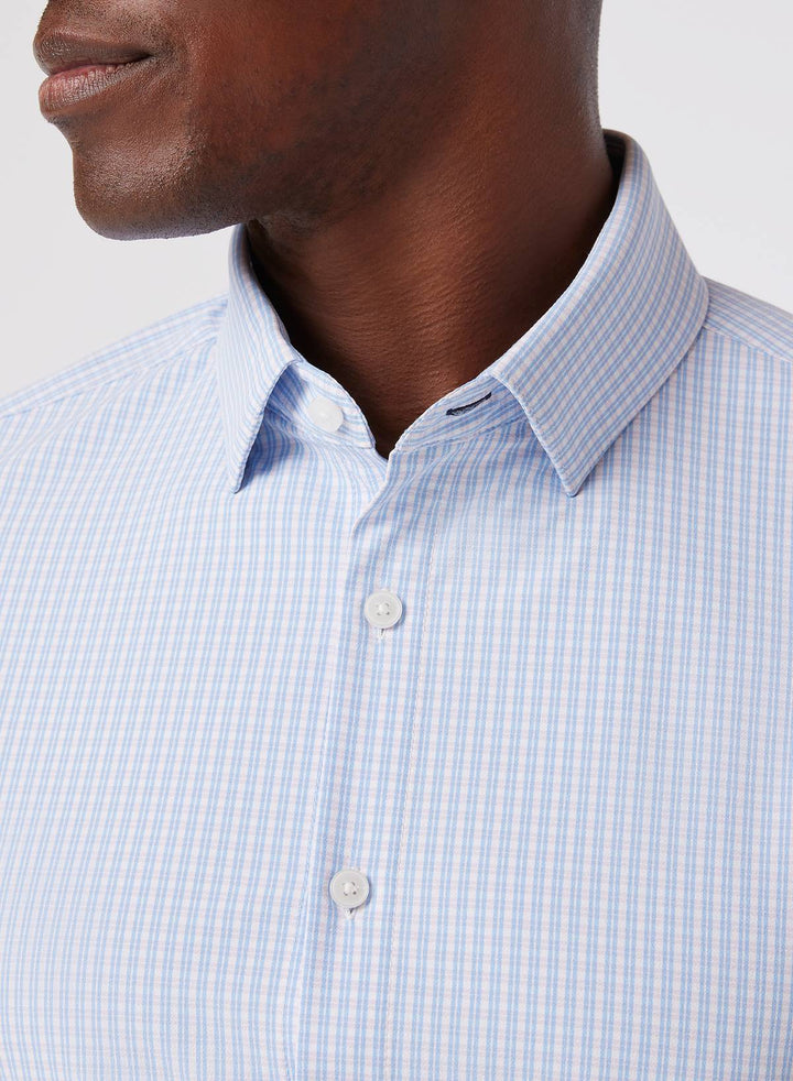 Mizzen + Main Leeward Dress Shirt- Cornflower Winston Check