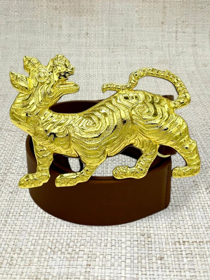 Garland Gold Interchangeable Belt Buckle - Tibet Tiger