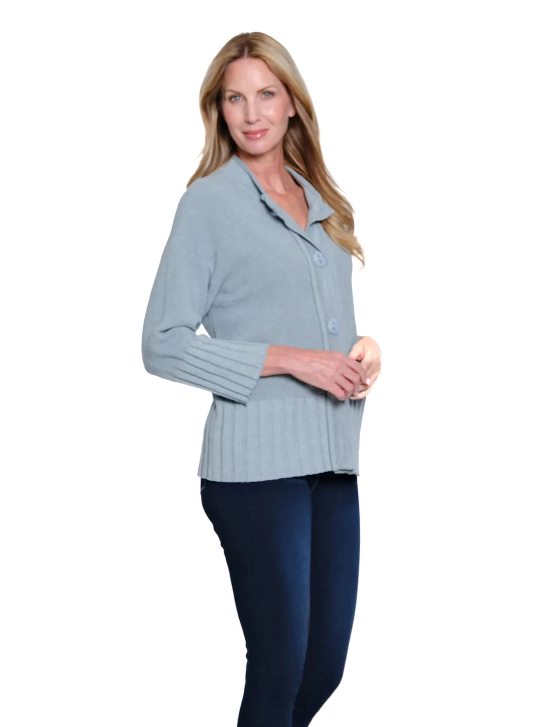 Multiples Button Front Sweater Cardigan