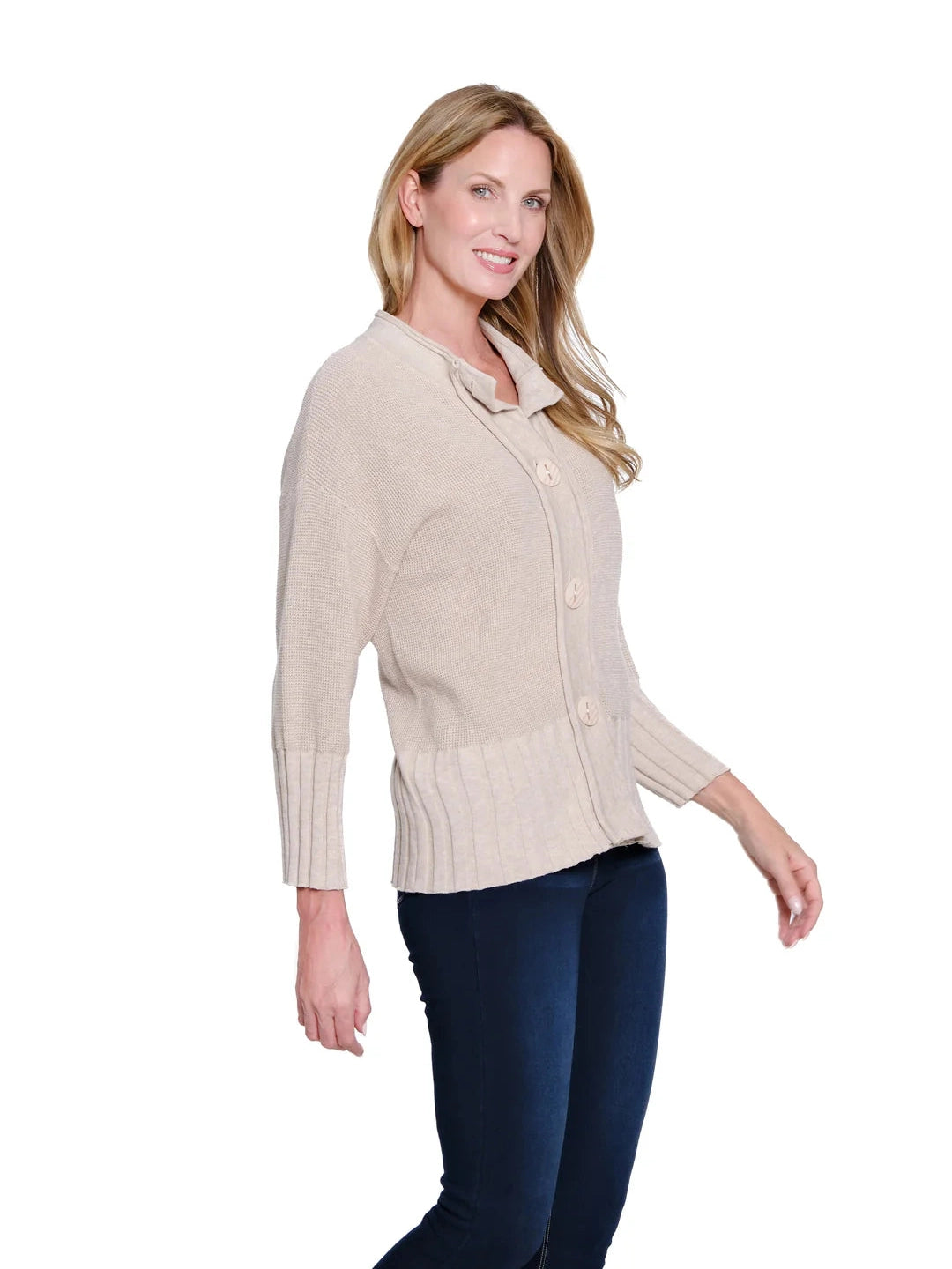 Multiples Button Front Sweater Cardigan