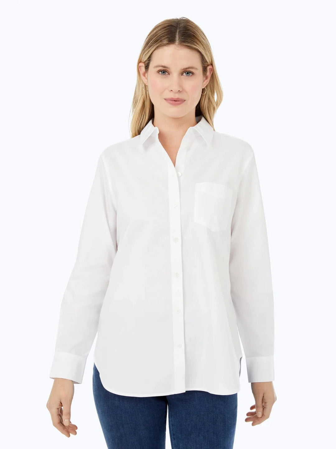 Foxcroft Boyfriend Long Sleeve Shirt